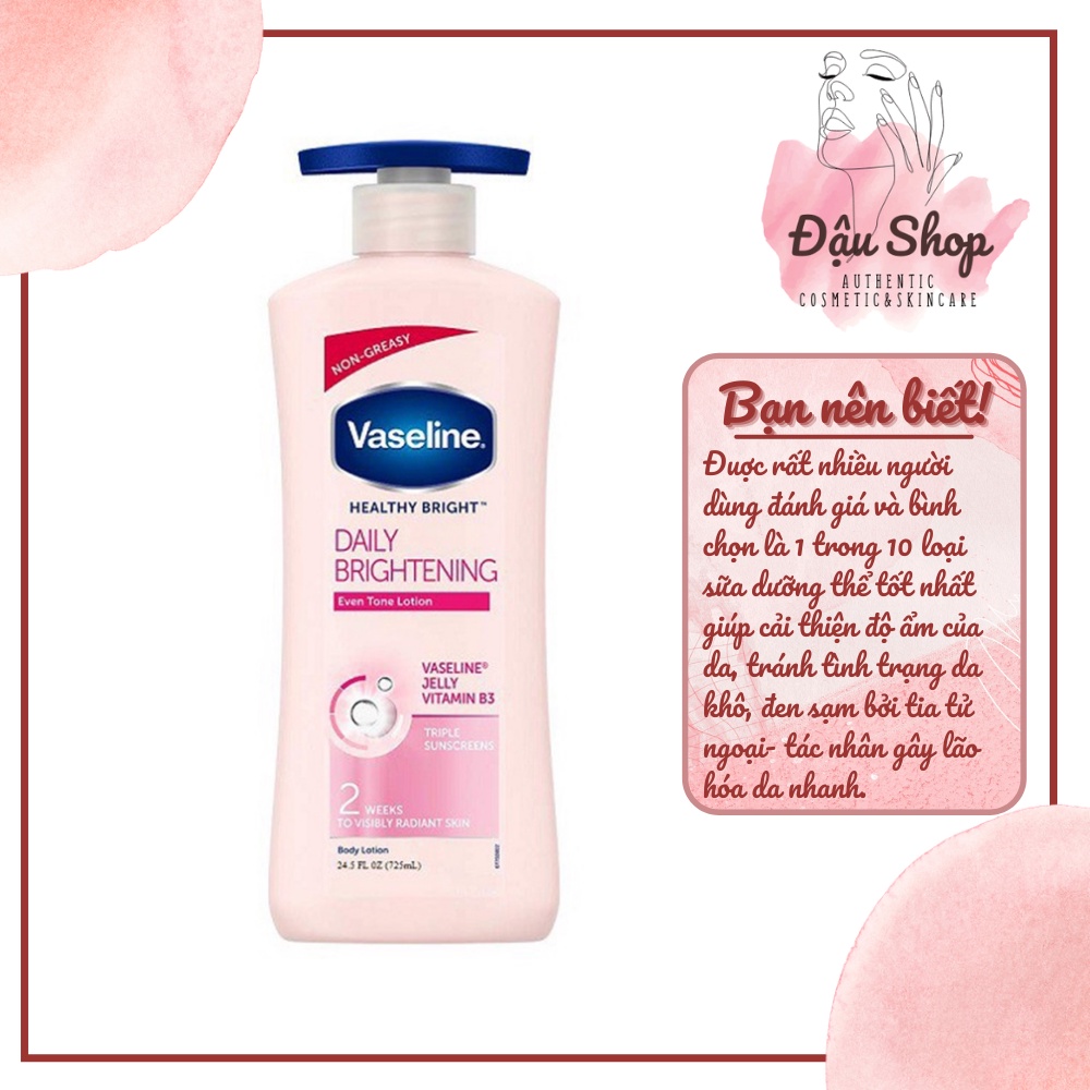 Sữa dưỡng thể trắng da Vaseline Daily Brightening 725ml