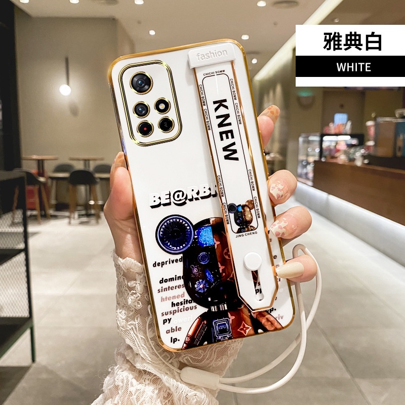 Ốp Lưng Có Dây Đeo Cổ Tay Cho Xiaomi Redmi 9 9A Note 7 8 9 10 11 Pro POCO F3