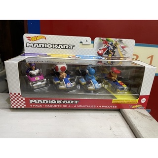 Xe mô hình đồ chơi hotwheels 1:64 - mario kart - pack 4