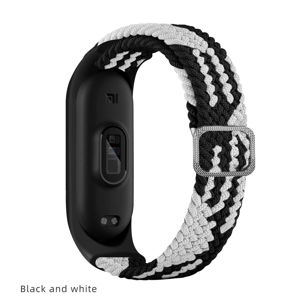 Dây Đeo Vải Nylon Bện Đàn Hồi Dễ Điều Chỉnh Cho Xiaomi Mi Band 6 5 4 3 Sport Strap Mi band 3 4 5 6