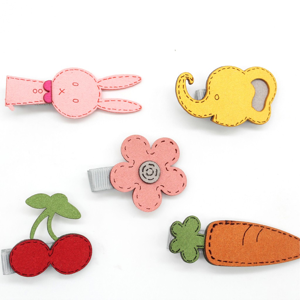 Set 5 kẹp tóc hoạt hình dễ thương