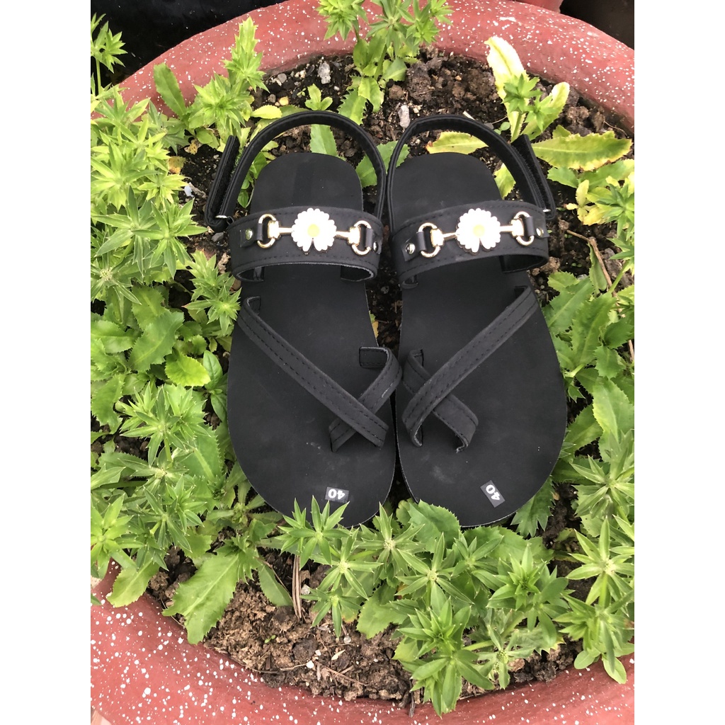 sandal đồng nai dép xăng đan nữ ( đế đen quai đen ) size từ 34 đến 42