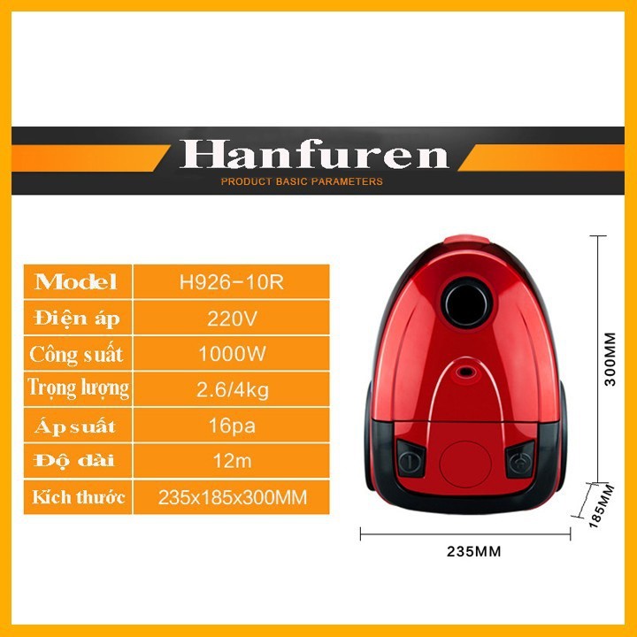 Xả - Máy hút bụi Hanfuren H926-10R - HÚT BỤI CẦM TAY
