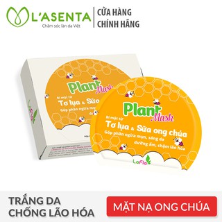 Mặt Nạ Tơ Lụa Sữa Ong Chúa Ngừa Mụn Sáng Da LaFla Plant Mask Hộp 10 Miếng 20Gr
