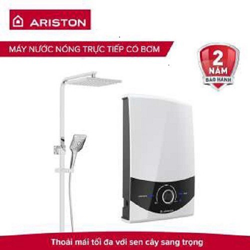 [Hàng chính hãng] Máy nước nóng trực tiếp có bơm Ariston SMC45PE-VN RS 4500W Kèm Sen Cây Mới 100%