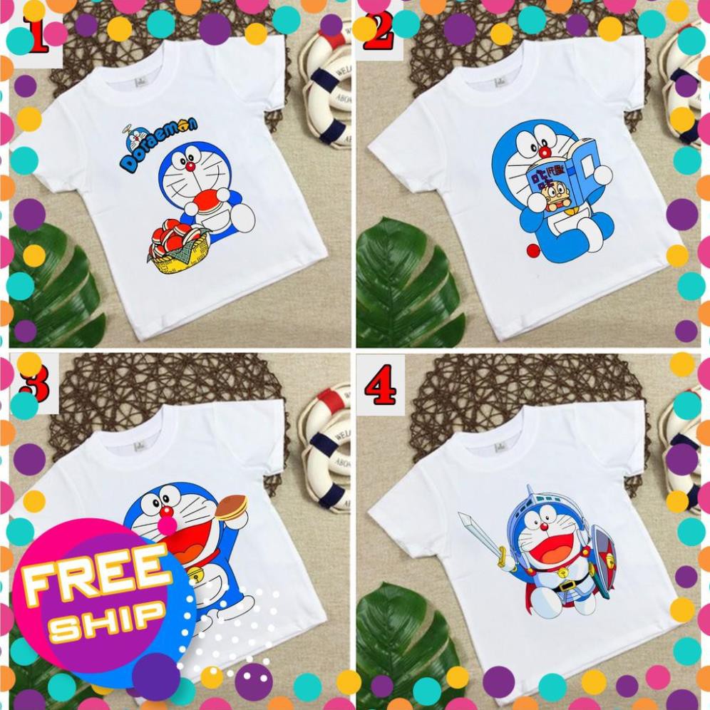 🔥SALE SẬP SÀN🔥 4 mẫu áo thun doremon trẻ em Vải Cotton thái in tại shop S034