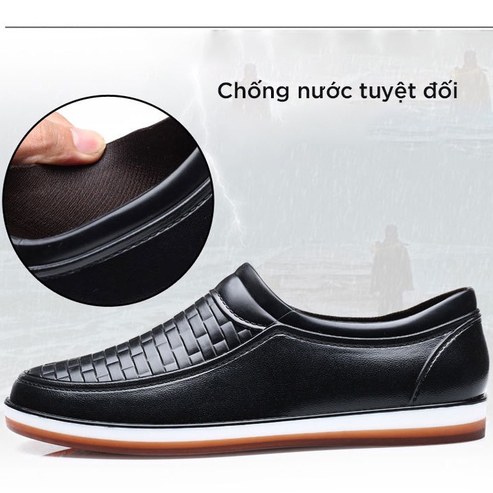Giày lười nam DOL Đi Mưa chống nước và không nhàu phong cách giày nam đẹp công sở, dạo phố cá tính | BigBuy360 - bigbuy360.vn