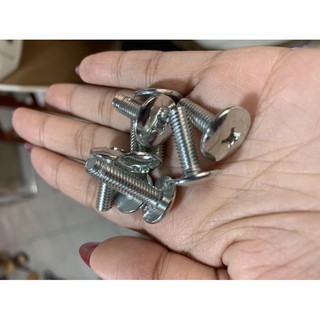 Ốc / bulong vít đầu dù sắt xi size 6li15 - 6li20