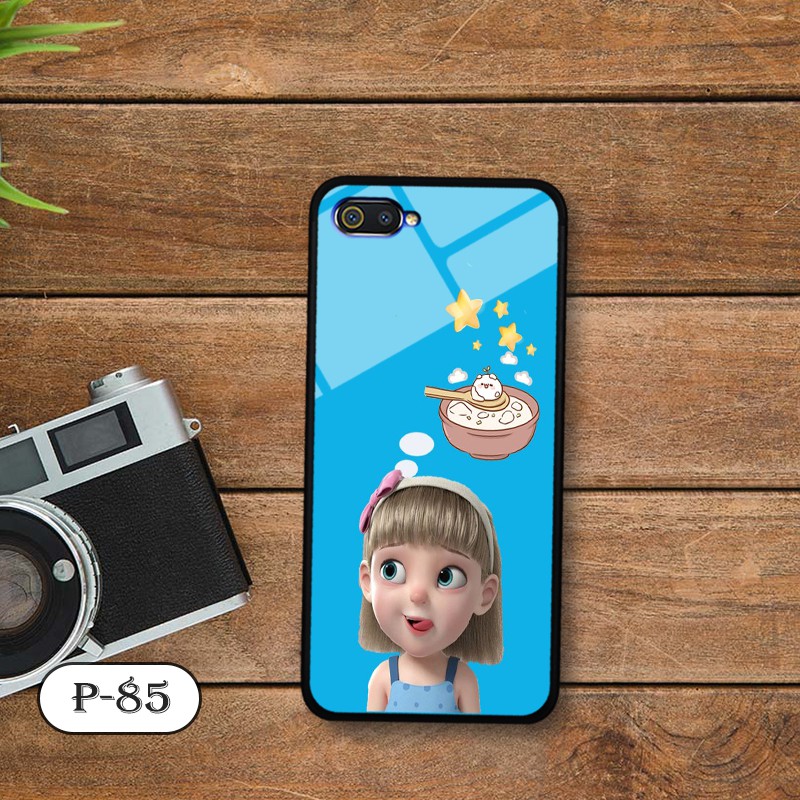 Ốp kính in hình cute Realme C2