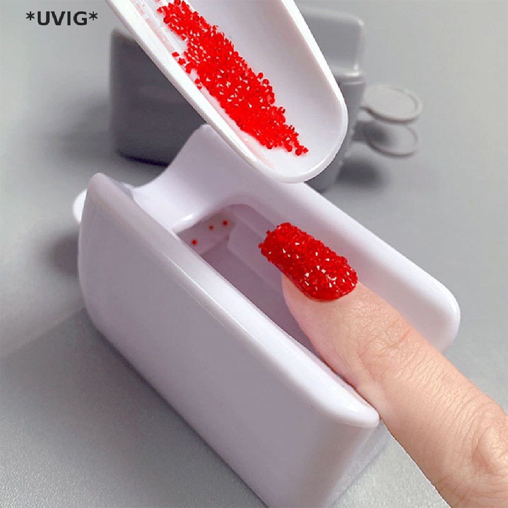 [[UVIG]] Double Layer French Powder Box Recycled Nail Powder Storage Box Portable Box [Hot Sell]