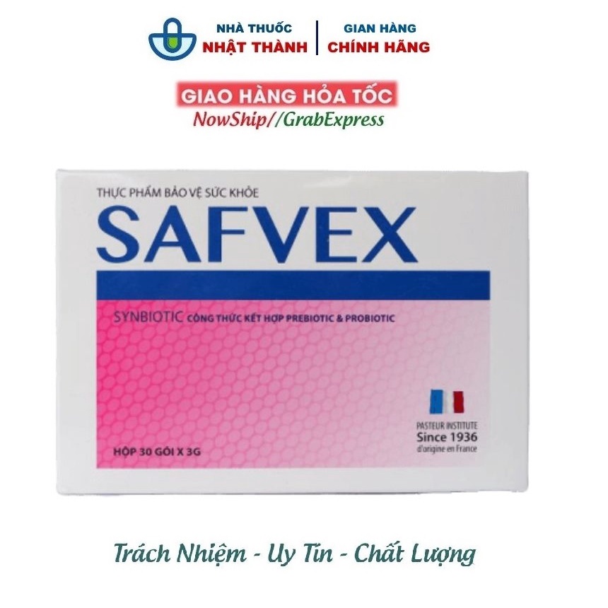 SAFVEX - MEN TIÊU HOÁ BỔ SUNG CHẤT XƠ VÀ LỢI KHUẨN(30 gói) - Nhà thuốc Nhật Thành