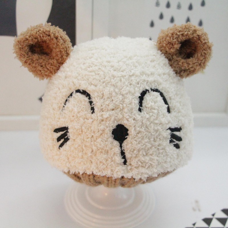 Mũ cotton len đan ấm áp dành cho bé yêu