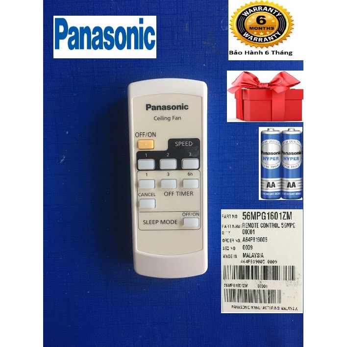 Điều khiển quạt trần Panasonic 60WWK 1610ZM hàng chính hãng nguyên hộp ,Nguyên tem check mã vạch