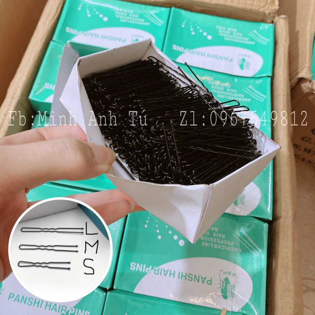 Ghim Chữ U Hộp xanh Đủ SIZE SML mỗi hộp 1 size khoảng gần 0.5kg tầm 500-600 chiếc