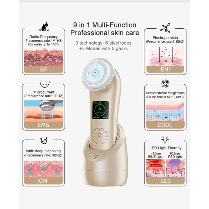 Máy di tinh chất nâng cơ trẻ hóa da cao cấp NanoTime Beauty F81 Nhật Bản giúp da săn chắc