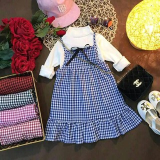 Set đầm phối áo len