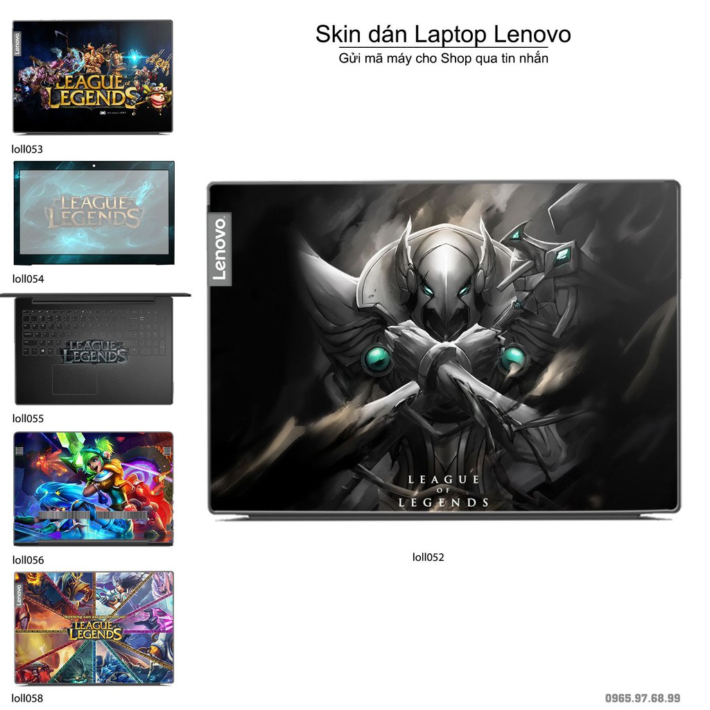 Skin dán Laptop Lenovo in hình Liên Minh Huyền Thoại nhiều mẫu 7 (inbox mã máy cho Shop)