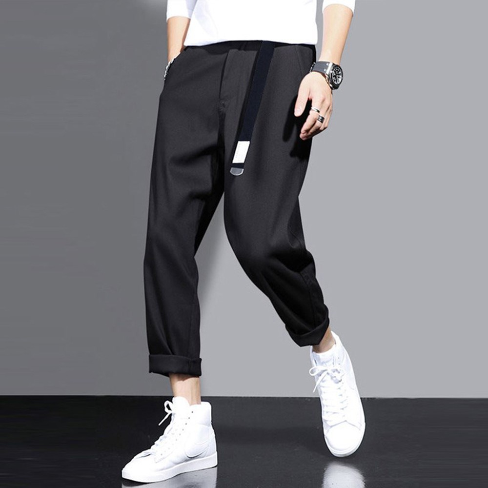 Quần Baggy Nam Kiểu Quần Tây Âu Chinos Trơn Đơn Giản Mặc Kiểu Xắn Gấu ZENKODLMEN JOGGER NAM 9000066C