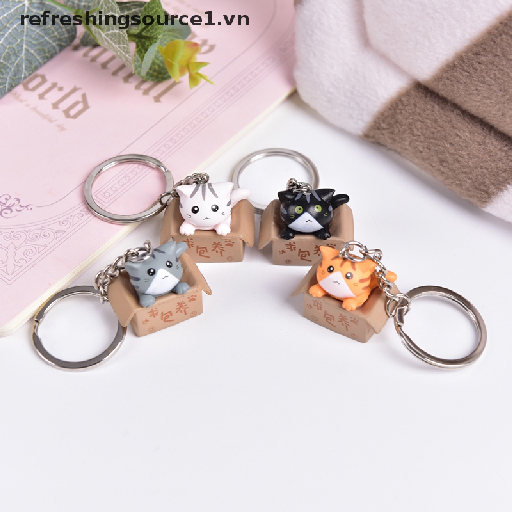Móc Khóa Hình Mèo Hoạt Hình Dễ Thương