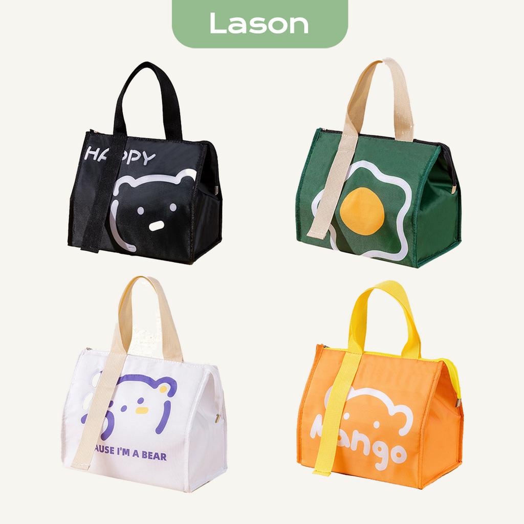 Túi đựng hộp cơm Fruity cao cấp LASON, túi giữ nhiệt ca men, cặp lồng