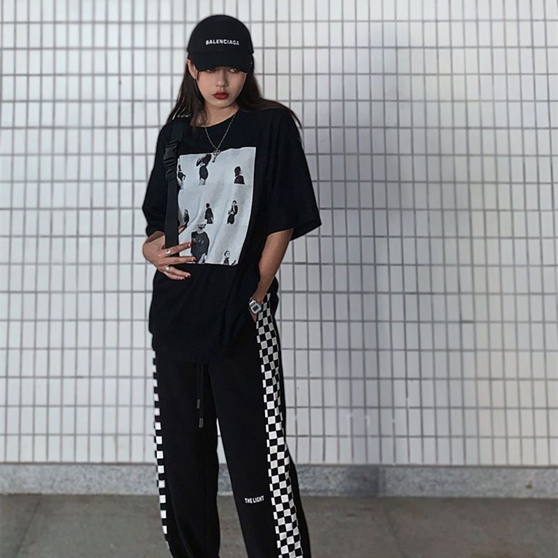 Áo thun nữ Unisex 3158 in hình tay lỡ form rộng chất cotton hàng Quảng Châu ANDOSA AT20