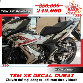 Tem trùm Winner X Đỏ Bạc Mẫu Mới