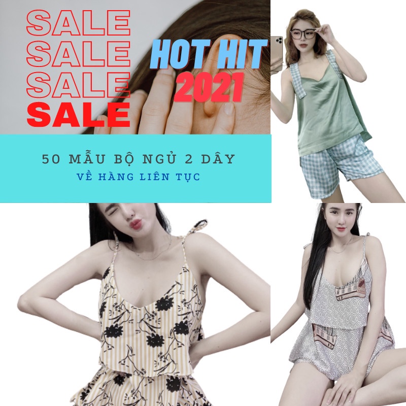 Pijama | bộ ngủ 2 dây satin cực đẹp với hơn 50 mẫu cập nhật liên tục liên tục , vải chất lượng cao , xinh đẹp