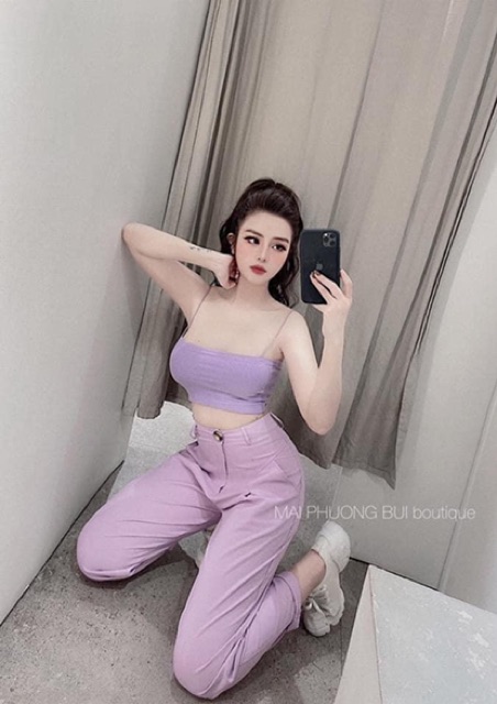 Áo 2 dây tím hot điên đảo | BigBuy360 - bigbuy360.vn