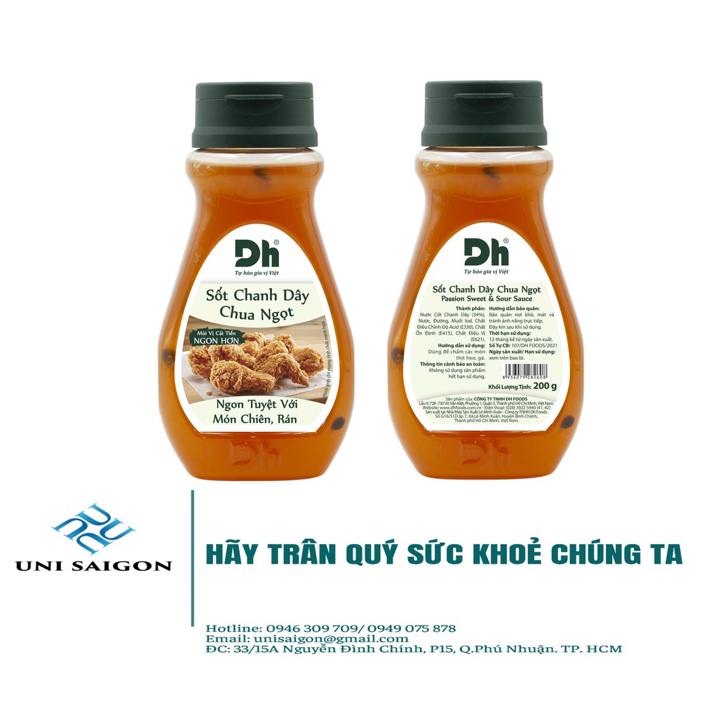 Sốt Chanh Dây Chua Ngọt - Thương hiệu DH Foods