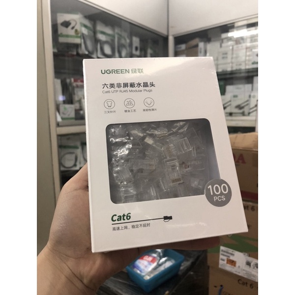 Hạt mạng cat6 UTP Ugreen, 100c/hộp 50960- CHÍNH HÃNG