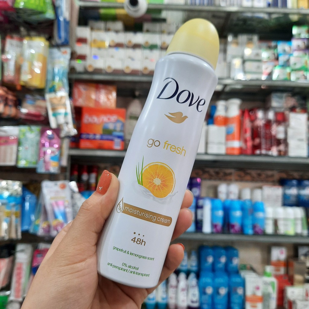 Xịt khử mùi Dove Go Fresh Grapefruit and Lemongrass Scent 48h 150ml (hương Chanh &amp; Sả)