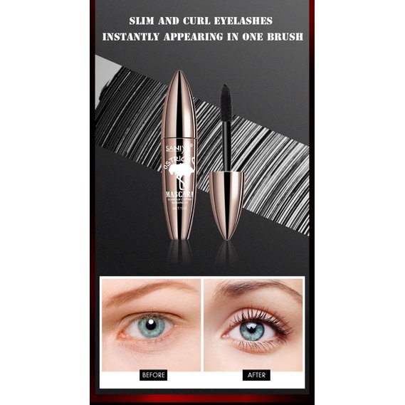 Mascara Saniye 3D Màu Đen Làm Cong Dày Và Dài Mi Chống Thấm Nước Lâu Trôi | BigBuy360 - bigbuy360.vn