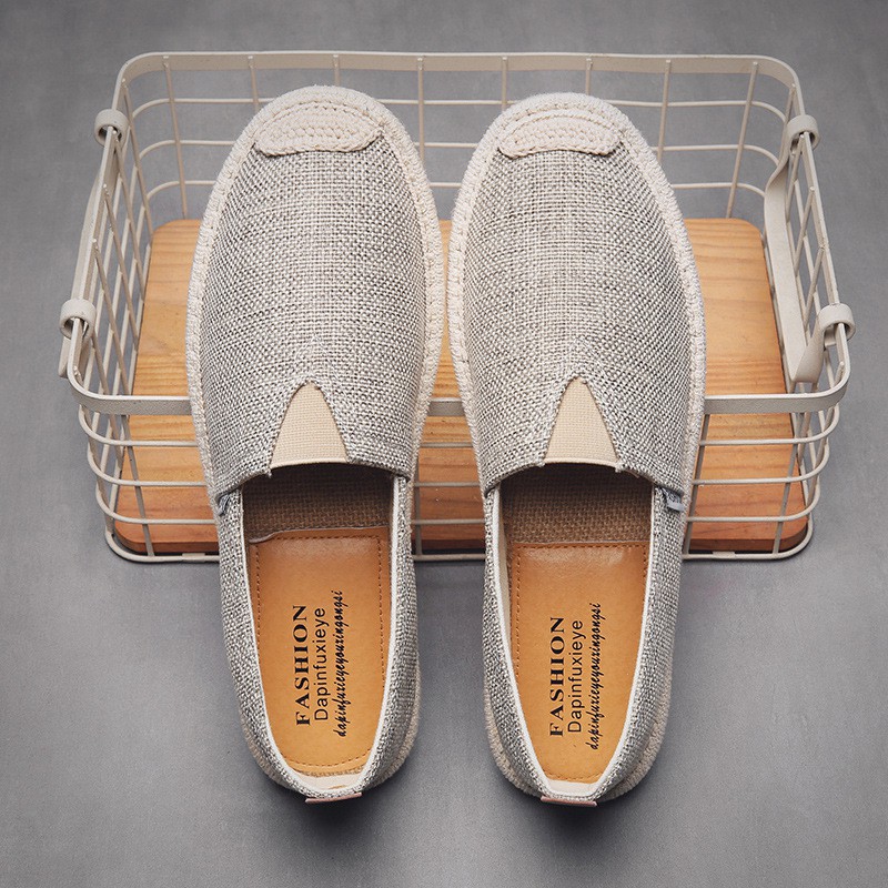 Giày lười vải nam thời trang ZAPPOS GLV01 - Xám, giày form nhỏ đặt lớn hơn 1 size
