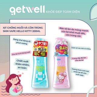 [XẢ KHO] XỊT CHỐNG MUỖI VÀ CÔN TRÙNG SKIN .V.APE HELLO KITTY 200ML