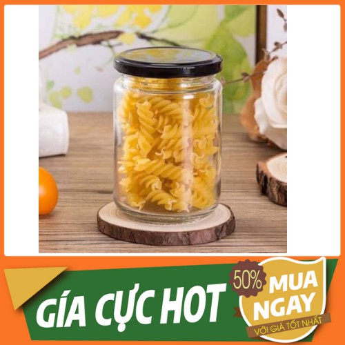 🔥 SIÊU RẺ 🔥 Hũ thủy tinh tròn 380ml nắp thiếc