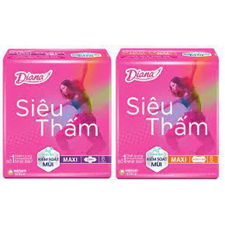 Băng vệ sinh diana siêu thấm dày maxi cánh, không cánh