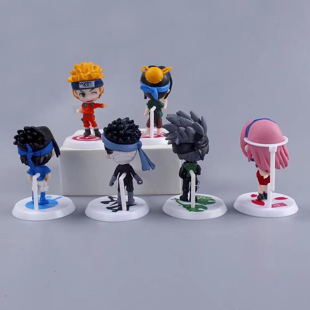 Naruto 7CM Mô Hình Nhân Vật -Uzumaki Naruto, Uchiha Sasuke, Hatake Kakashi, Haruno Sakura, Momochi Zabuza &Haku