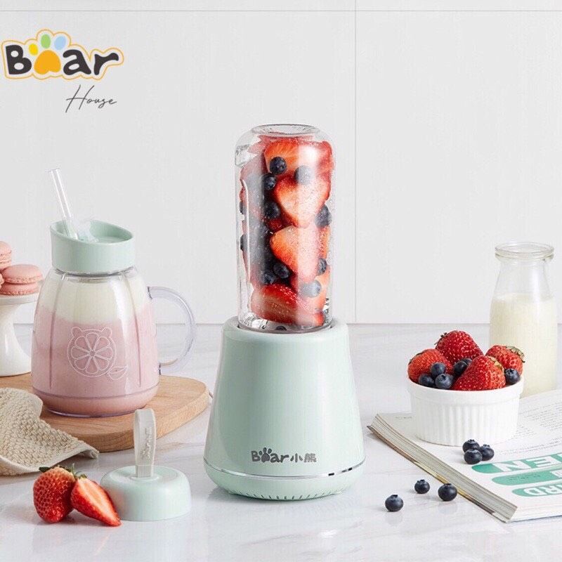 Máy Xay Sinh Tố Cầm Tay Bear D04A1 2 bình đựng cao cấp
