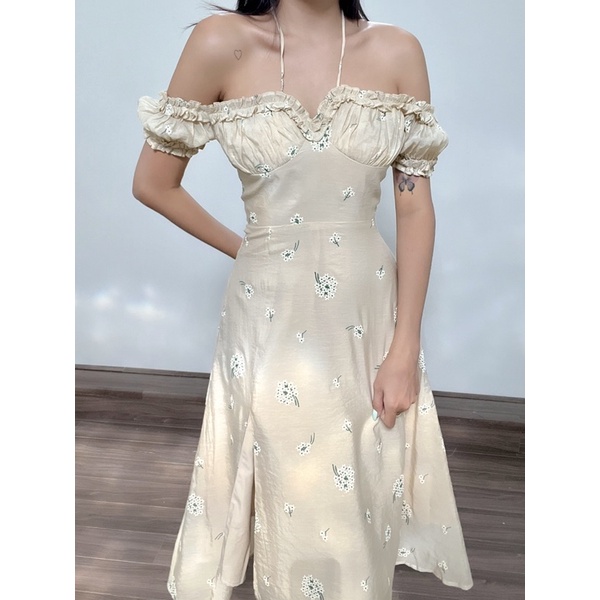 Beachclub-Heli midi dress