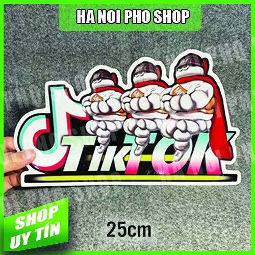 Tem Logo Xe tải TikTok Michelin Phản quang  [bề rộng 25cm, chất liệu 3M]