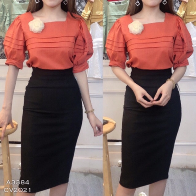 [FREE SHIP - Ảnh thật] Chân váy bút chì dài