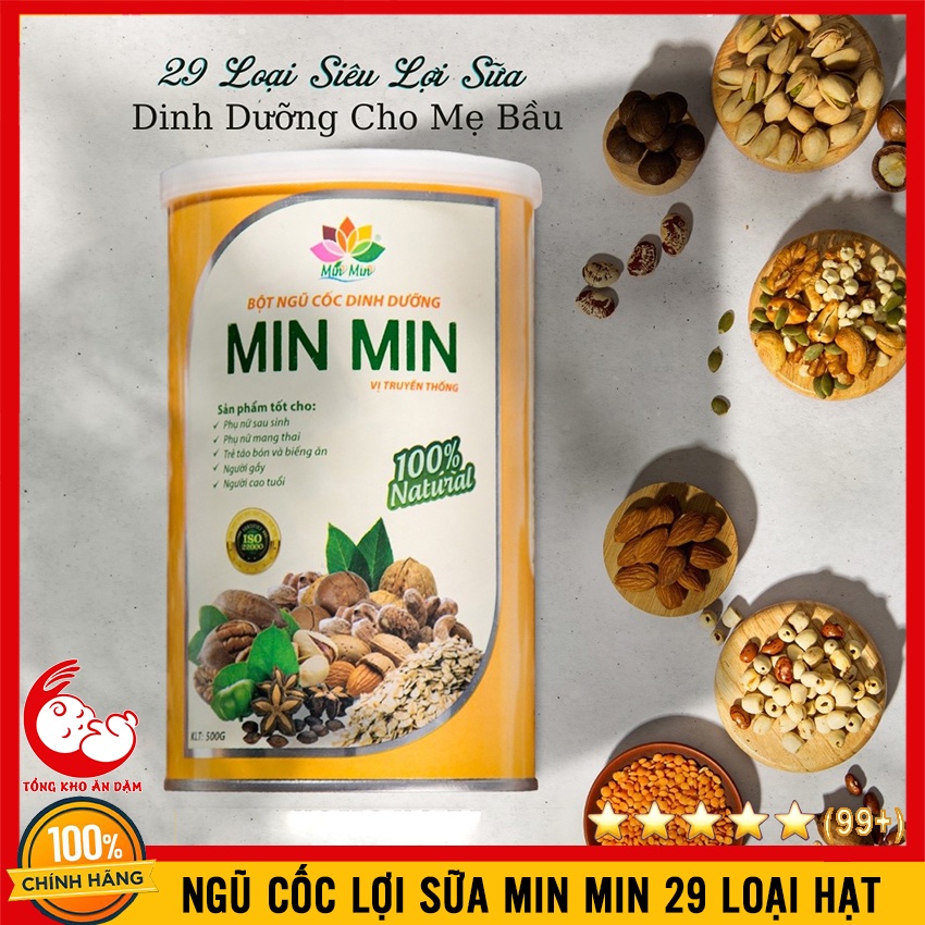 Ngũ Cốc Dinh Dưỡng Lợi Sữa MinMin - Bột Ngũ Cốc Min Min 29 Loại Hạt