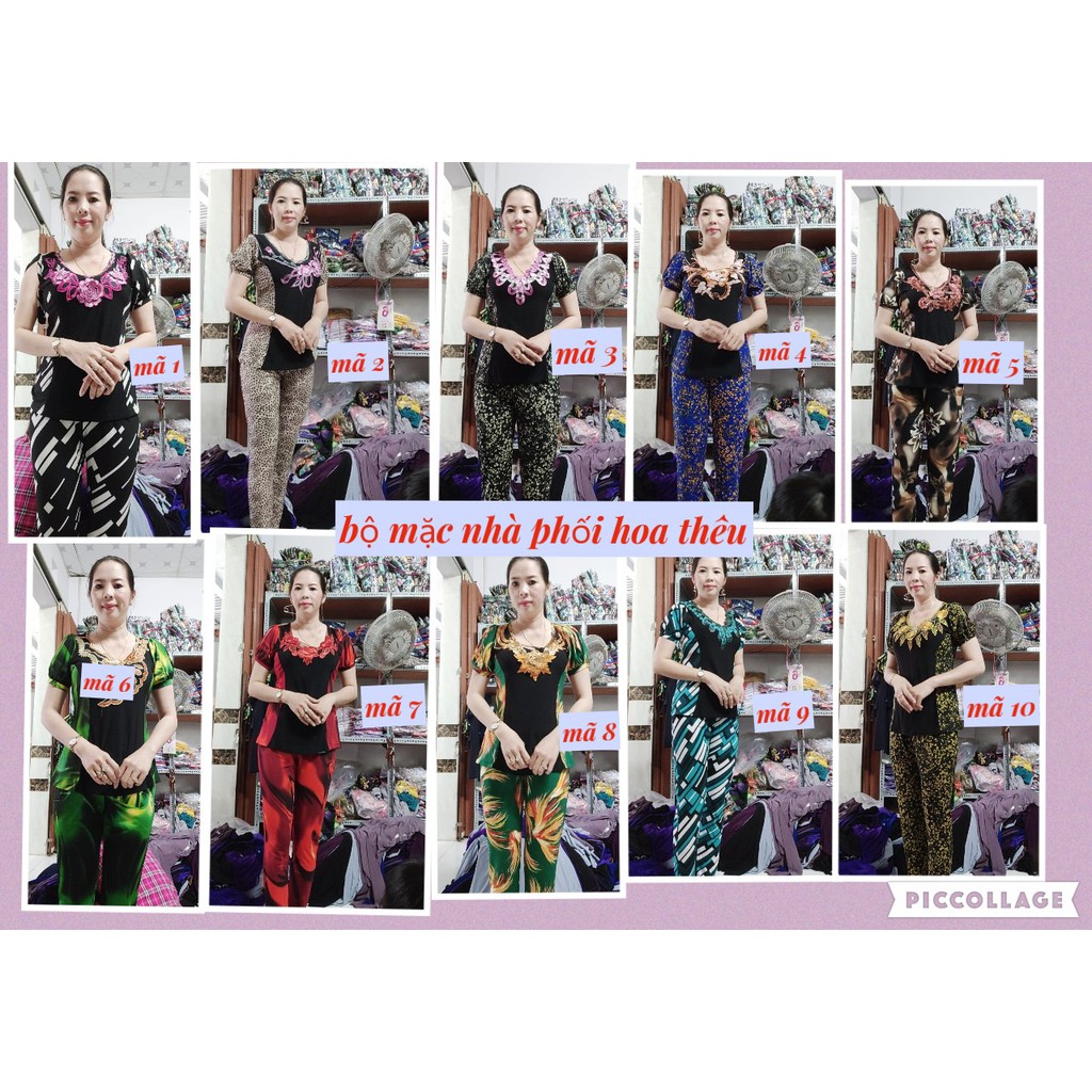 BỘ KIỂU PHỐI CỔ THÊU HOA(40-72KG)