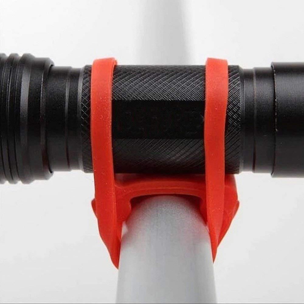 Bộ 5 giá đỡ đèn pin gắn tay cầm xe đạp bằng silicon bền thời trang