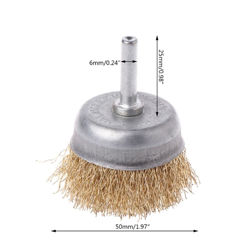 1 Đầu Cọ Dây Thép Đánh Bóng Đường Kính 6mm Cho Máy Khoan Điện