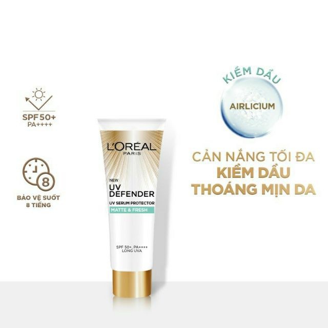 Kem chống nắng L'oreal UV Defender SPF50+ PA++++ (Loreal UV Defender) 15ML