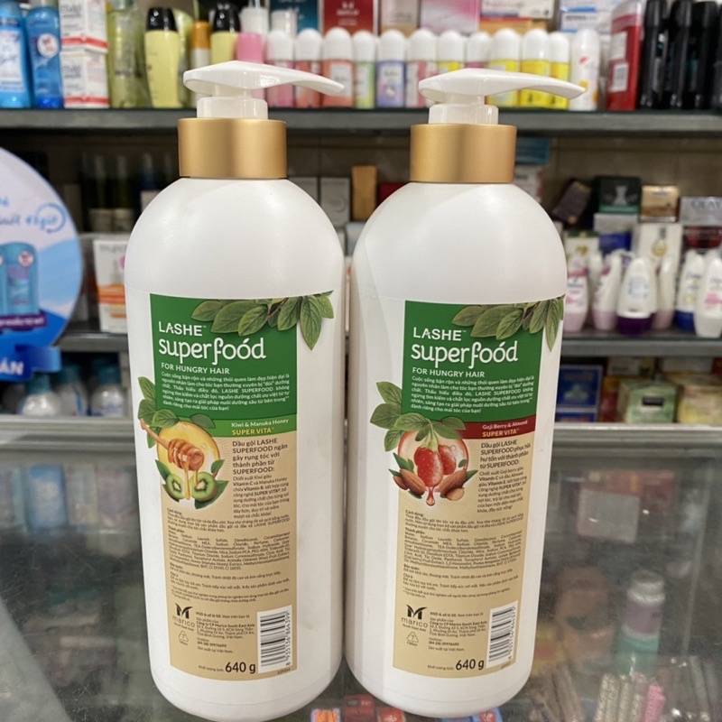 GỘI LASHE SUPER FOOD KiWi / Hạnh Nhân 640gr
