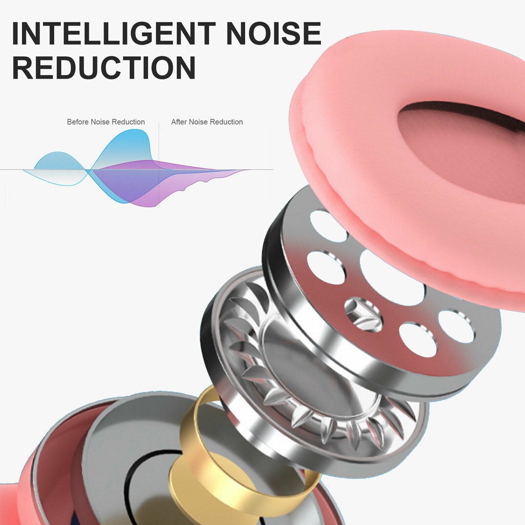 Tai nghe bluetooth hình tai mèo đáng yêu tích hợp mic tiện lợi | BigBuy360 - bigbuy360.vn