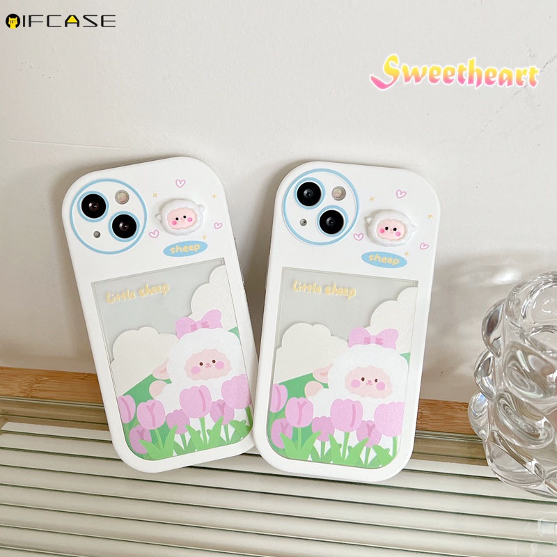 Ốp Điện Thoại Mềm Trong Suốt Chống Sốc In Hình Hoa Tulip Thắt Nơ Cho iPhone 13 12 11 Pro Max XS Max XR X