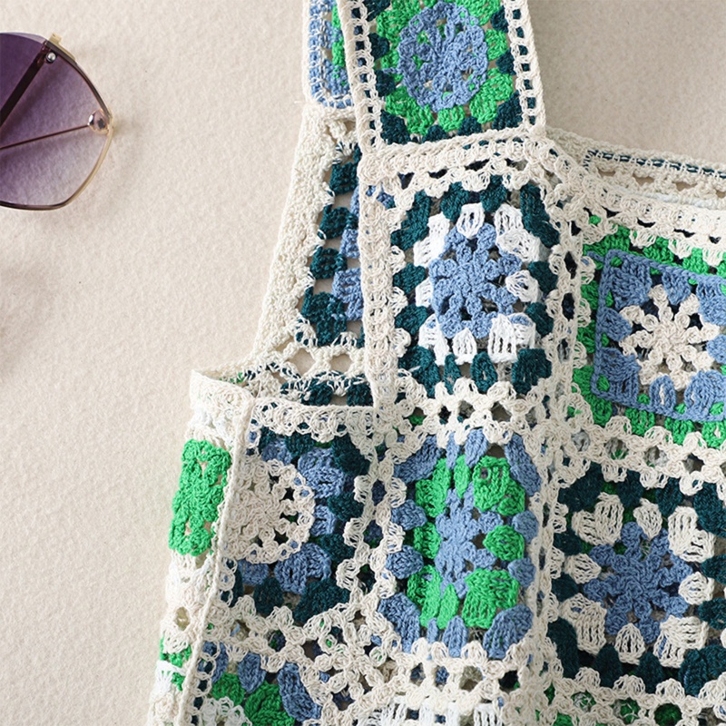 Áo Croptop Không Tay Họa Tiết Hoa Phong Cách Boho Ngọt Ngào Cho Nữ